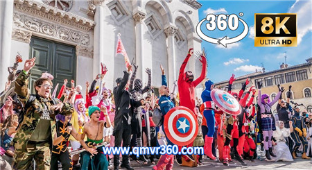 180°全景VR视频：卢卡国际动漫节cosplay扮演者门 海外VR动漫展cos展会3D 超清8K 0416-14