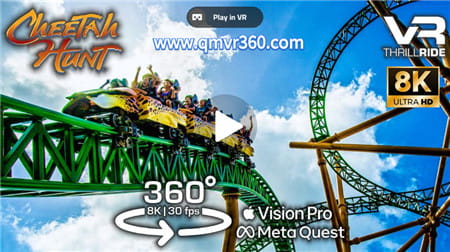 360°全景VR视频：终极体验VR过山车猎豹猎杀，360肾上腺素飙升，VR全景佛罗里达州坦帕猎豹狩猎过山车世界 超清8K 1124-11